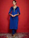 Shae by SASSAFRAS Women Embroidered Grandeur & Majestic Artwork Velvet Kurta