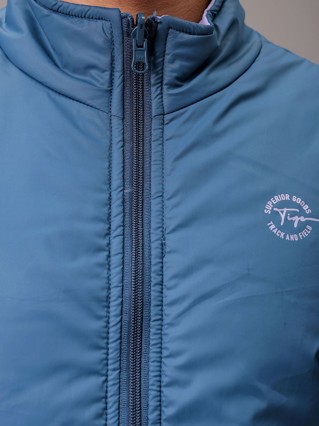 The Indian Garage Co Men High Neck Solid Revesible Bomber Jacket