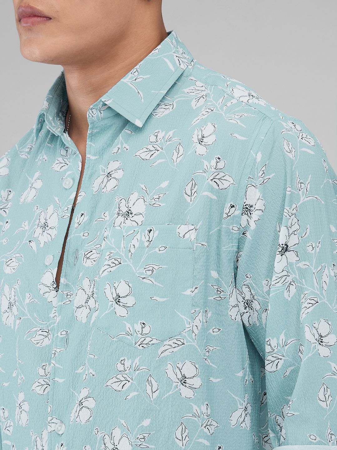 VASTRADO Men Classic Floral Printed Oversized Casual Shirt