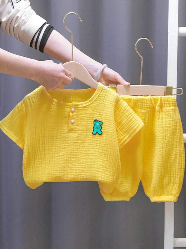 YK Kids Pure Cotton T-Shirt & Joggers Clothing Set