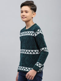 Monte Carlo Kids Boys Self Striped Sweater