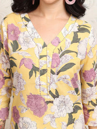 Vishudh Women Floral Printed Sequinned Kurta
