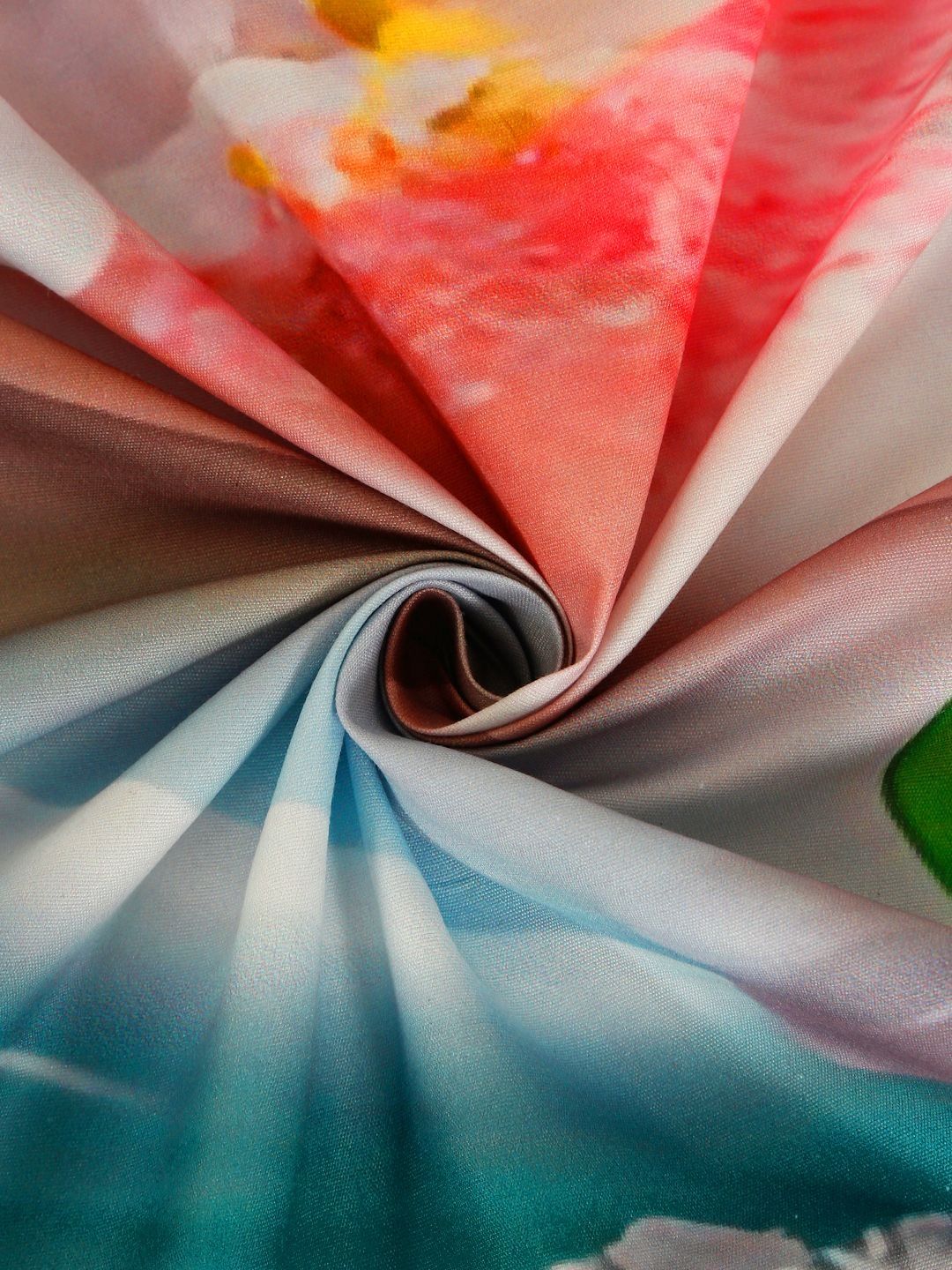 Myntra Elegant Homes Bunga-bunga Berbilang Warna 300 TC Cadar Single dengan 1 Sarung Bantal
