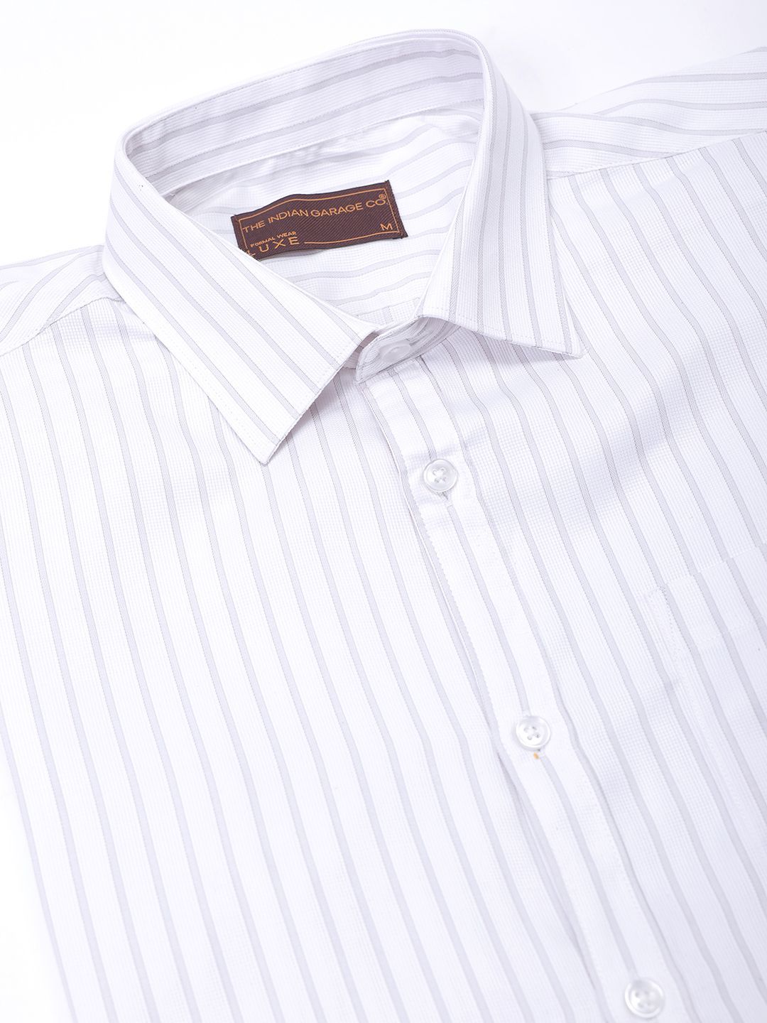 The Indian Garage Co. X Luxe Men Spread Collar Multi Striped Slim Fit Formal Shirt