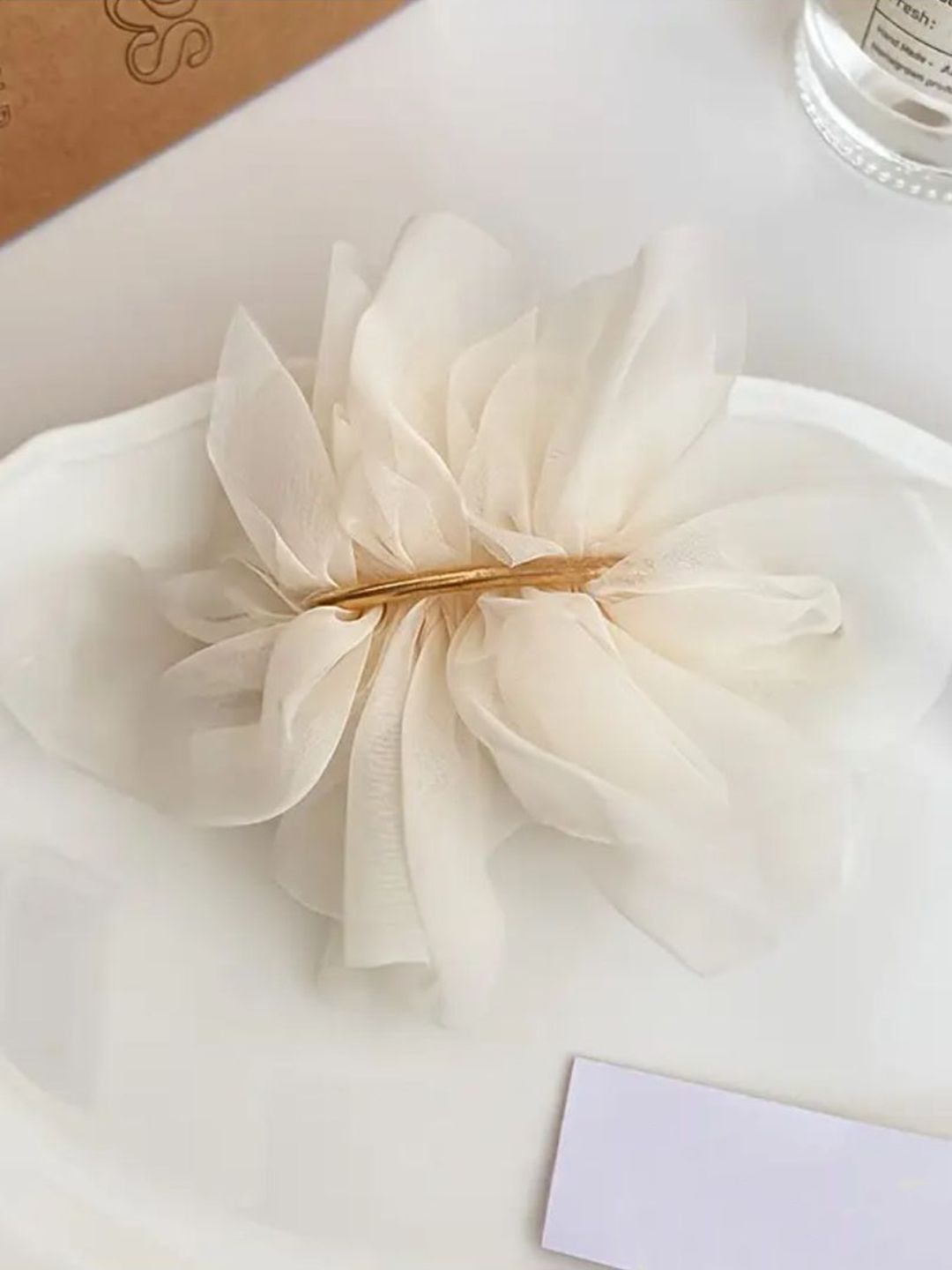 SALTY  Bride Ruffle Hair Pin for Women & Girls