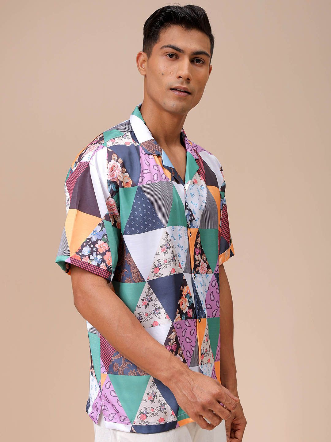 The Indian Garage Co Men Relaxed Fit Indie Printed Resortwear Shirt