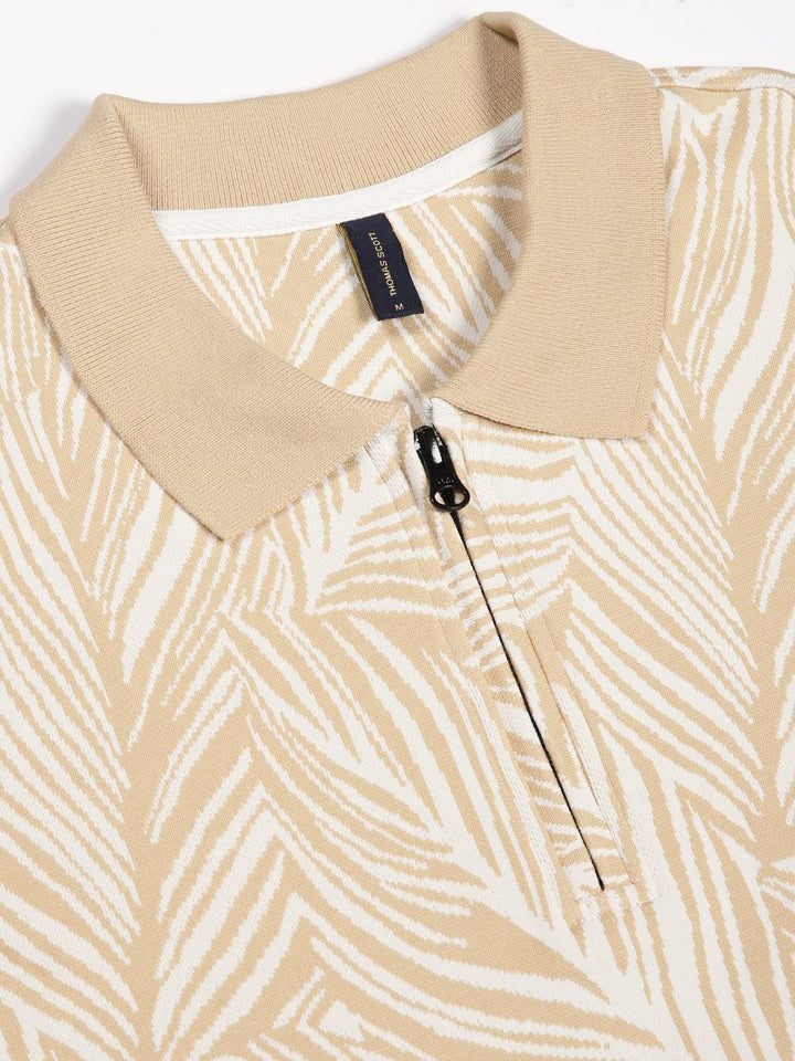 Thomas Scott Men Floral Printed Polo Collar Pockets T-shirt