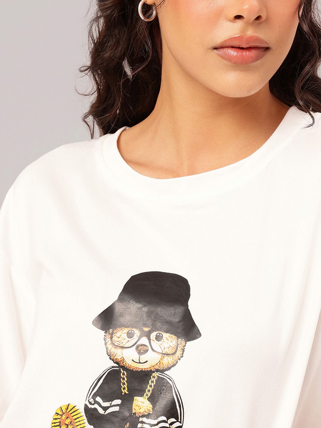DressBerry Cuddly Classic Printed Relaxed Fit T-shirt