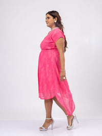 Pakaian Mamicha Wanita Mandarin Collar Satin A-Line