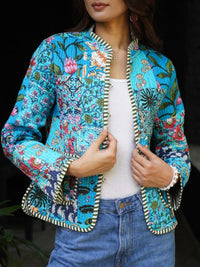 Jaket Quilted Bunga Wanita House of Chikankari