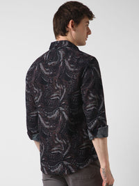 VASTRADO Men Classic Slim Fit Floral Opaque Printed Casual Shirt