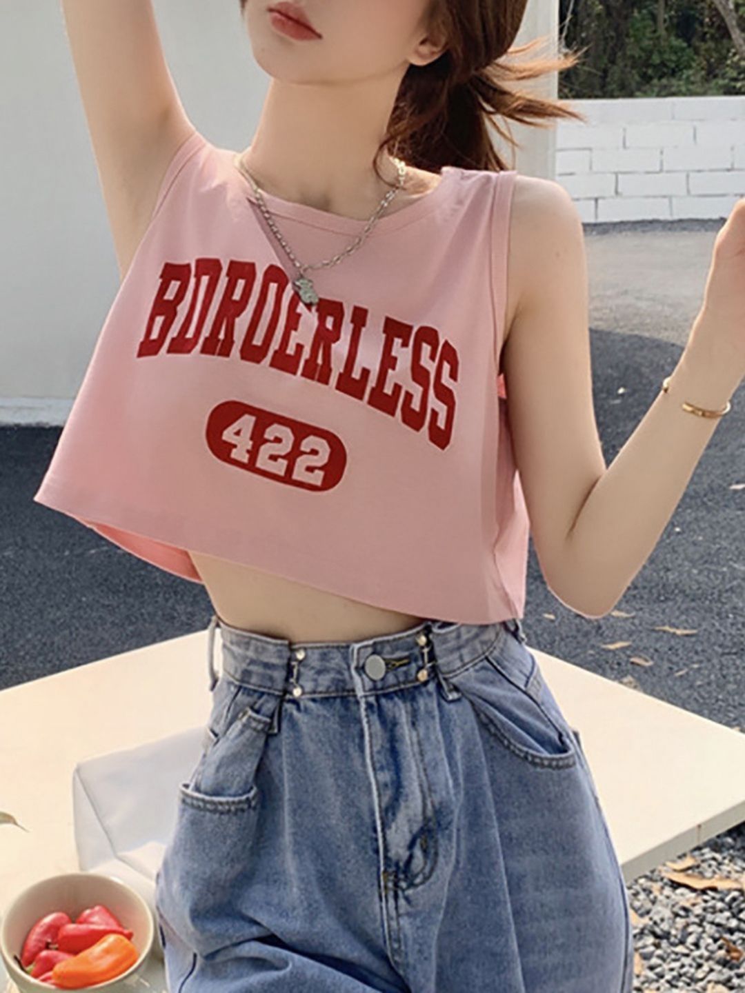 DressBerry Women Printed V-Neck Pockets T-shirt