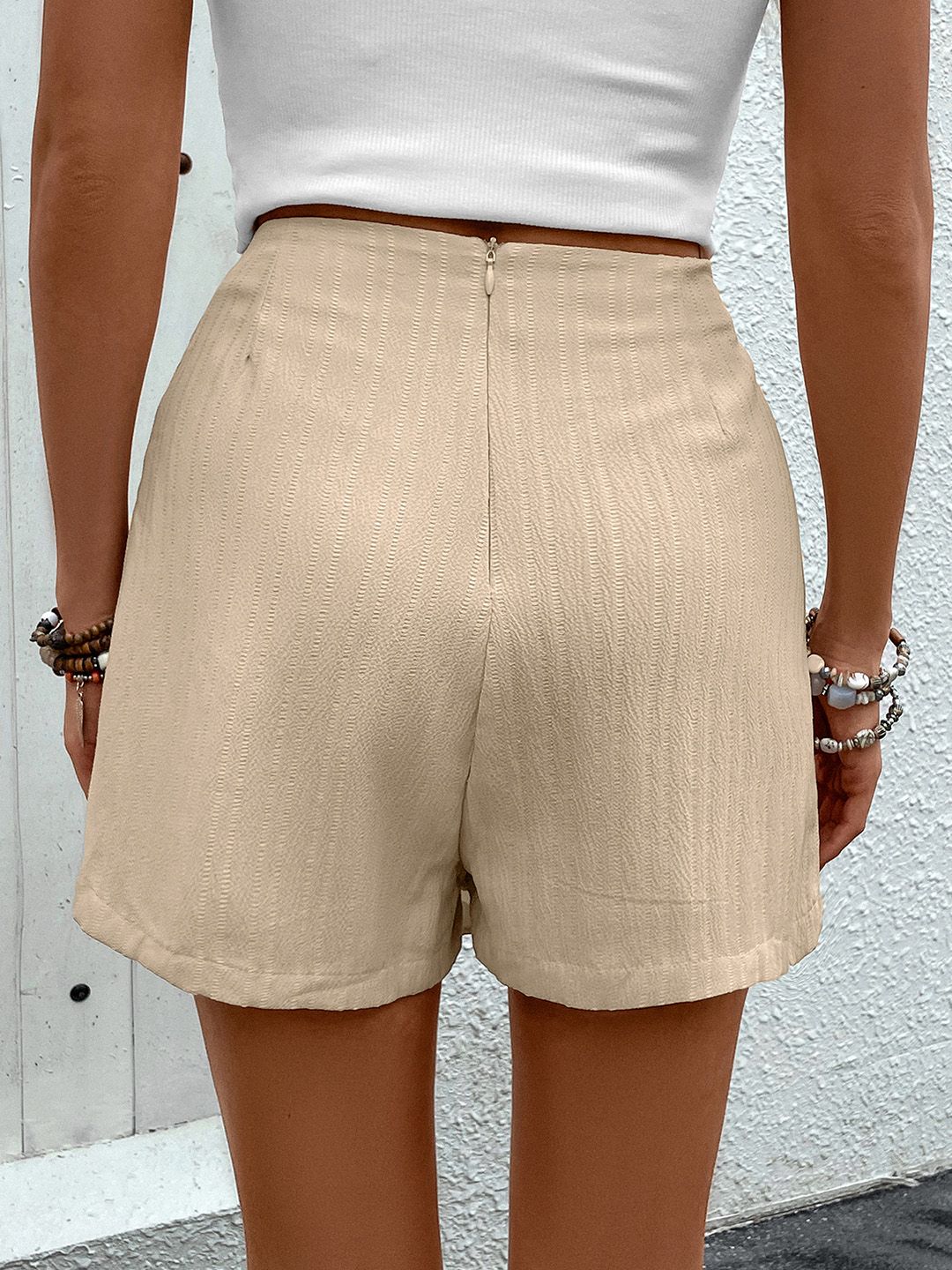 DressBerry Women Textured Wrap Mini Skort