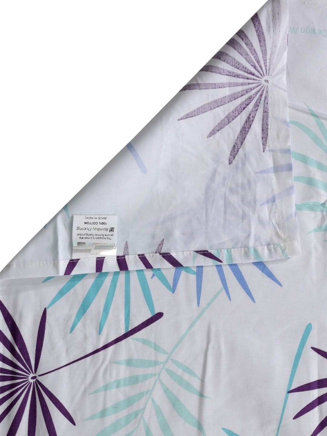 BOMBAY DYEING 525B Magenta & Blue Floral 164 TC Pure Cotton Queen Bedsheet Set