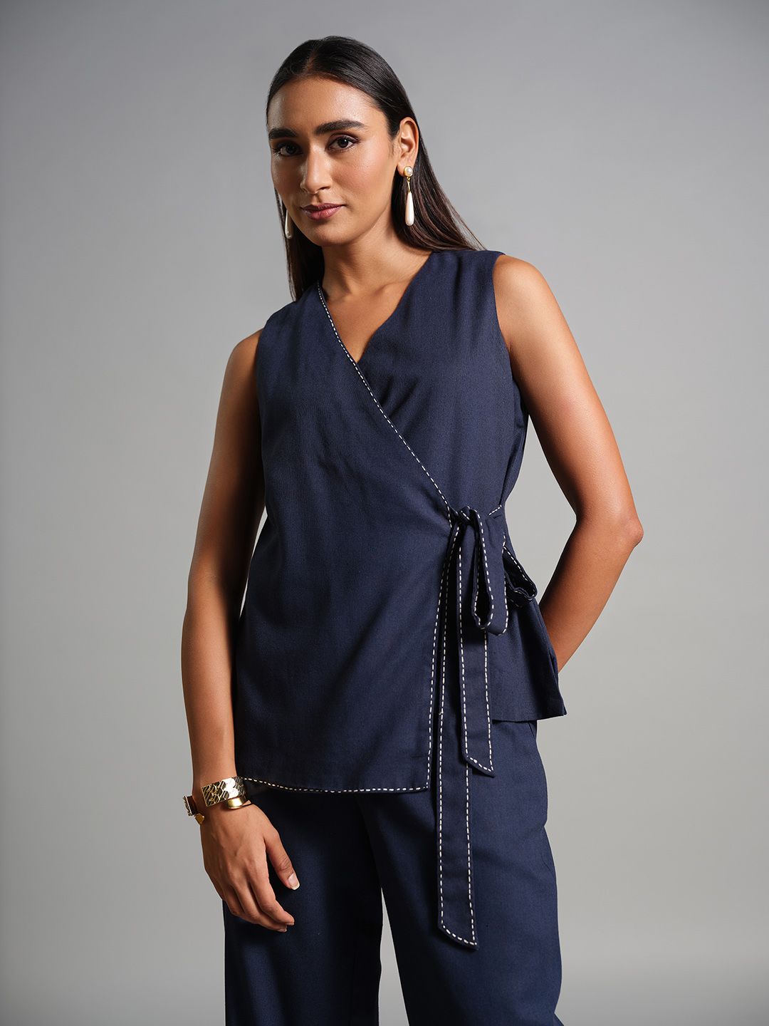 AND V-Neck Sleeveless Tunic With Trouser