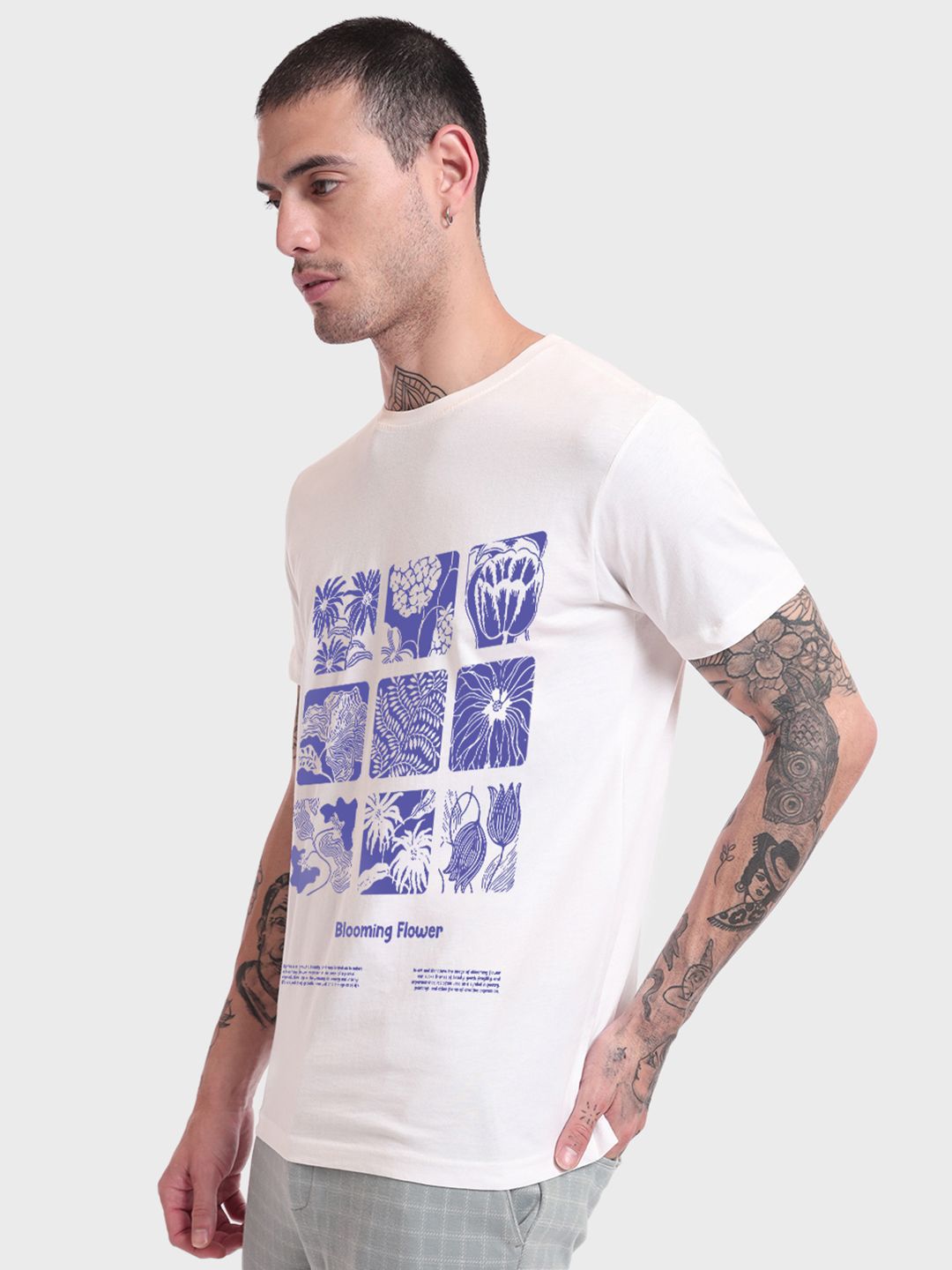 Bewakoof Men Graphic Printed Round Neck Pure Cotton T-shirt