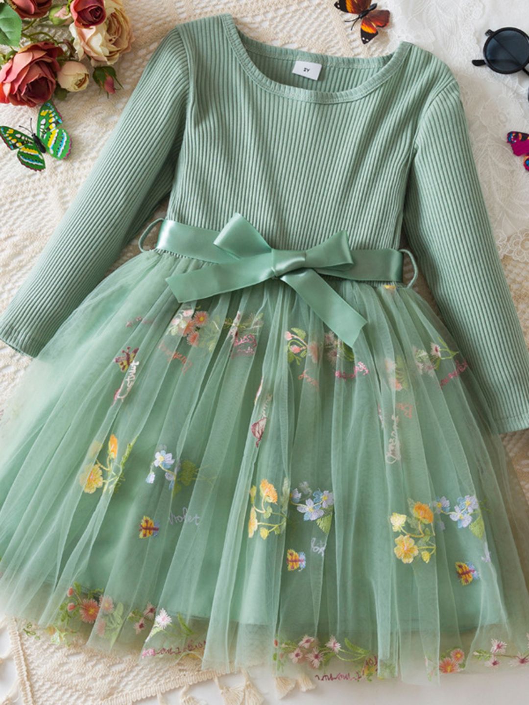 YK Floral Peplum Dress