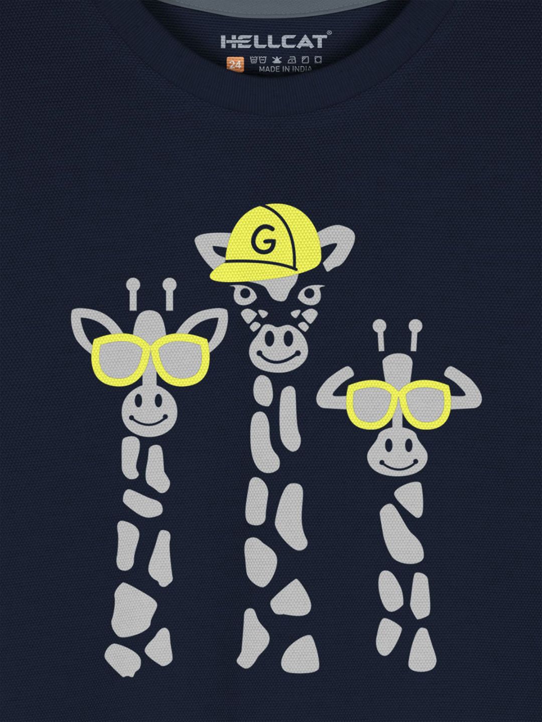 HELLCAT Boys Pack of 3 Printed Round Neck T-Shirts With Shorts