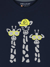 HELLCAT Boys Pack of 3 Printed Round Neck T-Shirts With Shorts