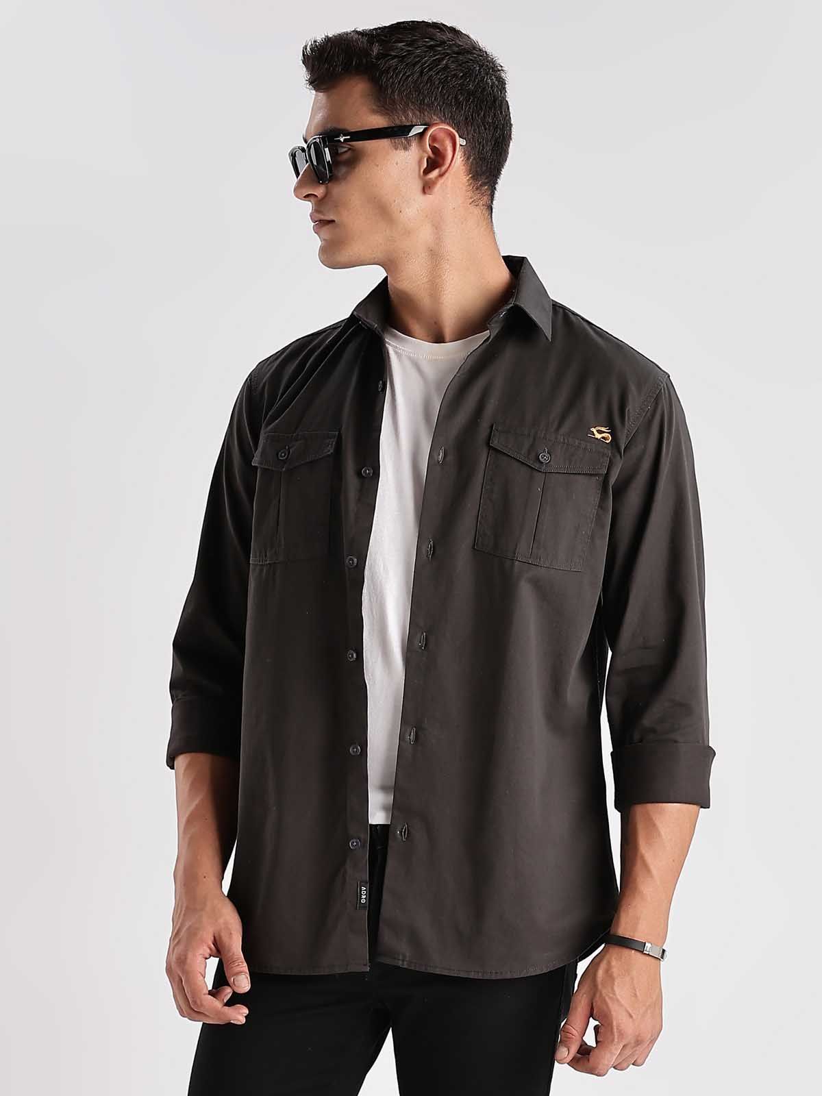 ADRO Men Cotton Cargo Shirt