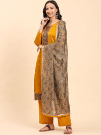 Mamicha Women Embroidered Regular Pure Cotton Kurta with Palazzos & With Dupatta