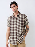 SPYKAR Men Spread Collar Checked Cotton Casual Shirt