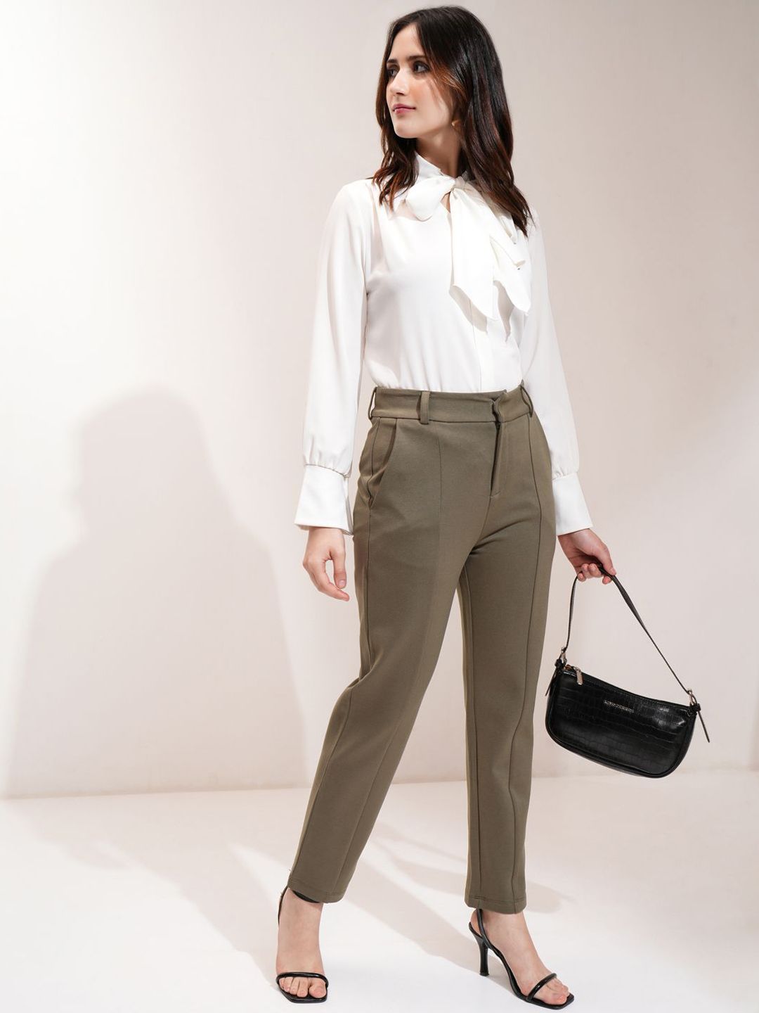 CHIC BY TOKYO TALKIES Women Tapered Fit Trousers