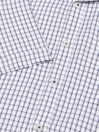 Thomas Scott Men Smart Spread Collar Gingham Checked Cotton Formal Shirt