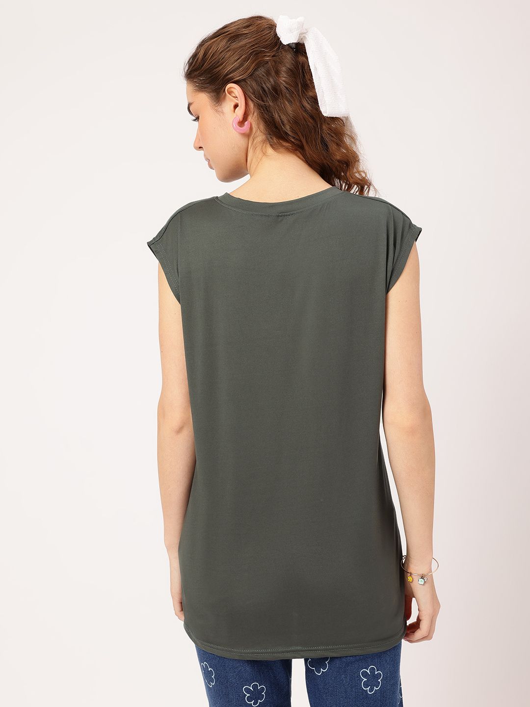 DressBerry Beachy Vibes Printed Extended Sleeves Tee