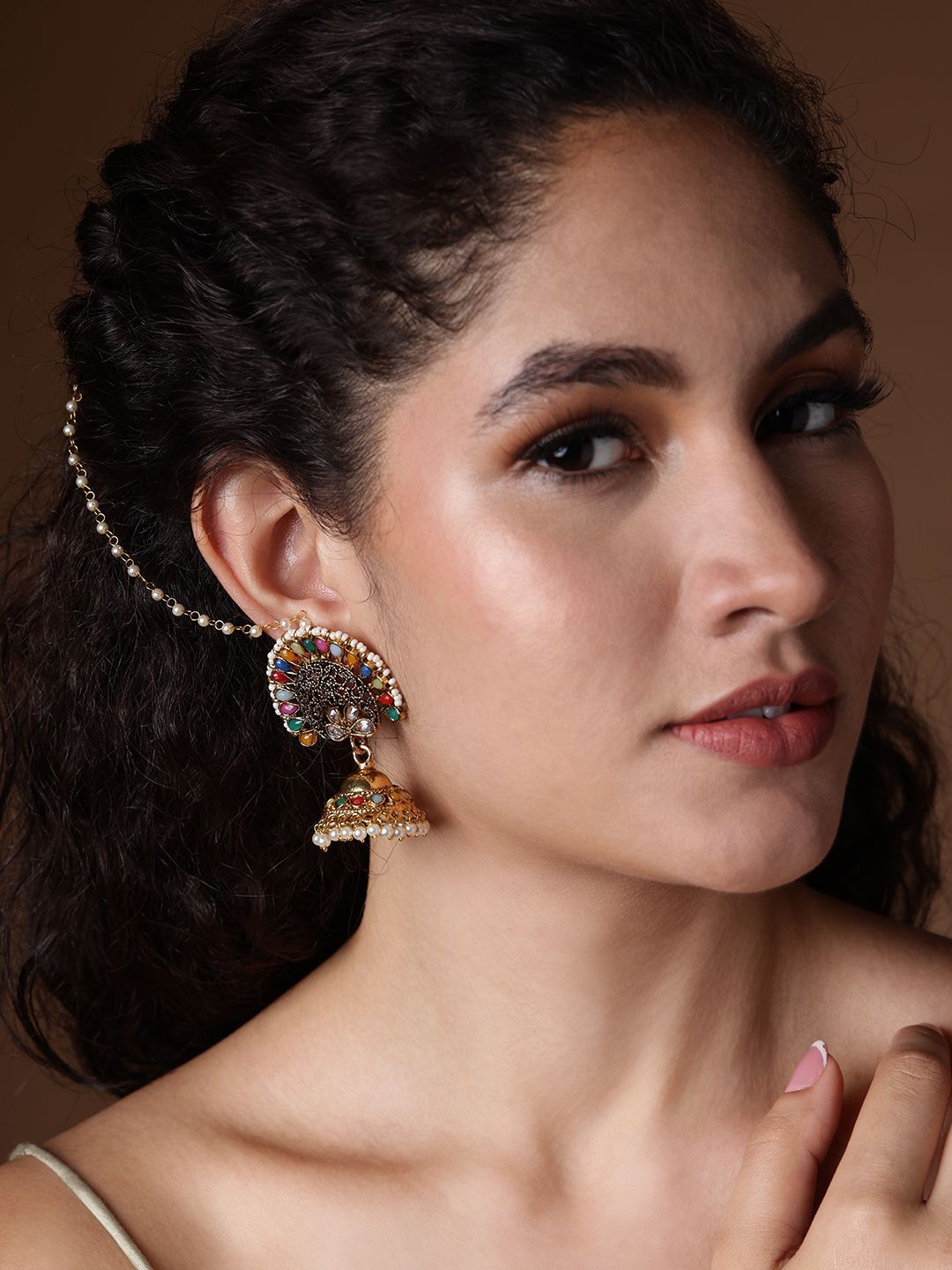 Anouk Contemporary Jhumkas Earrings