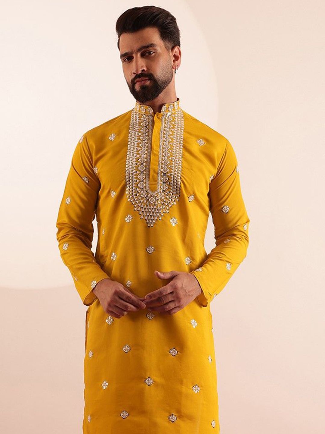 SOJANYA Kurta Kerja Cermin Sulam Lelaki