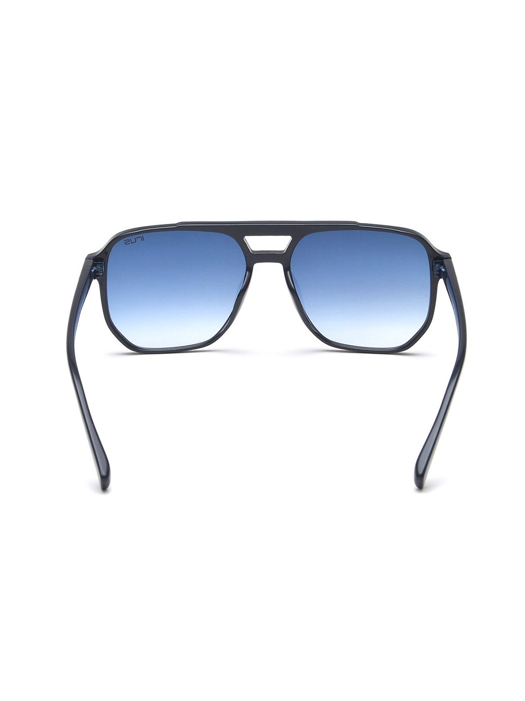 IRUS by IDEE Unisex Blue Lens & Black Square Sunglass with UV Protected Lens-IRS1107C3SG