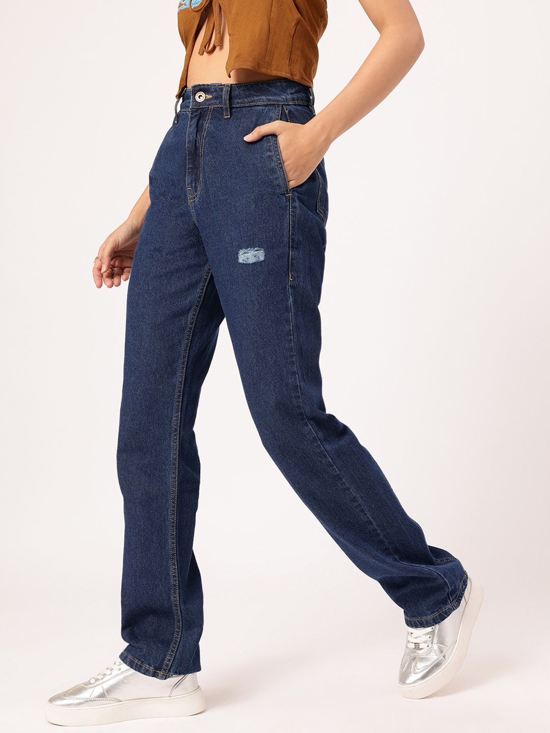DressBerry Women Vintage Vibes Straight Fit Jeans