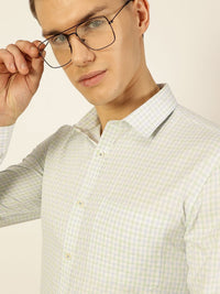 Thomas Scott Men Smart Micro Checks Opaque Formal Shirt