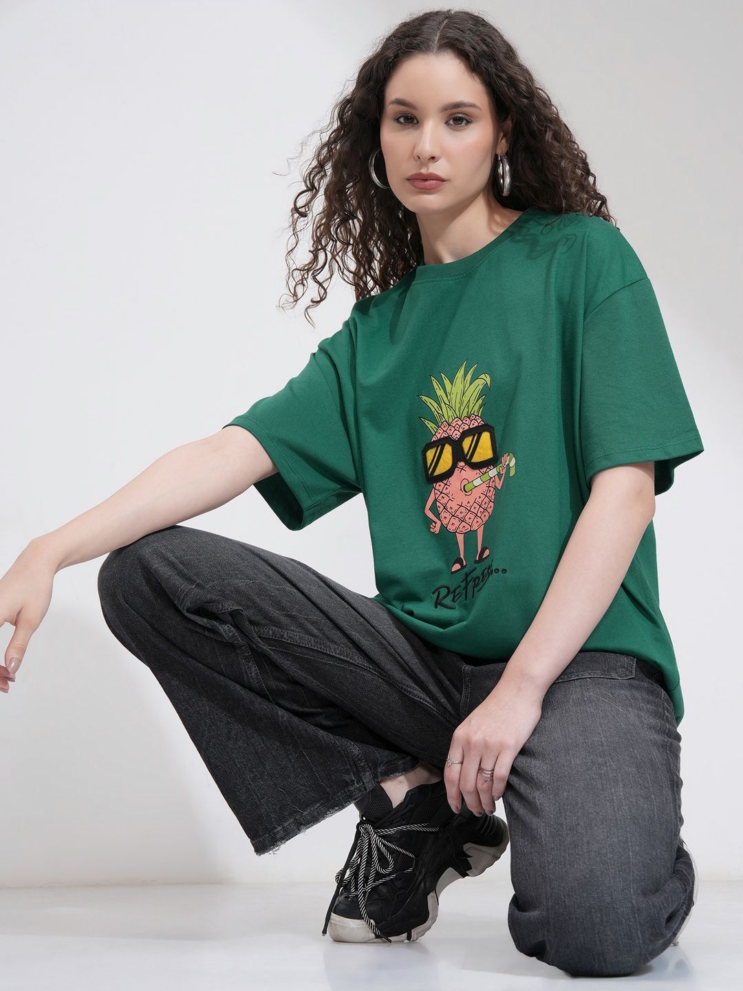 Street By Tokyo Talkies Women Graphic Printed Oversized T-Shirt