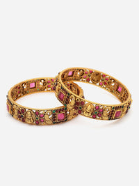 Set PANASH 2 Gelang Antik Bersalut Emas 24 CT
