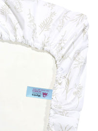 Myntra Elegant Homes White Floral 400 TC Bedsheet with 2 Pillow Covers