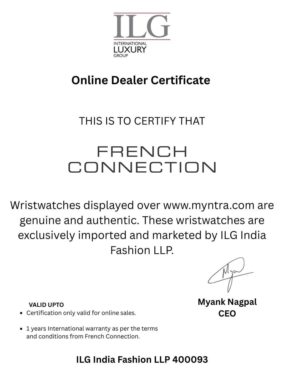 French Connection Men Stainless Steel Straps Analogue Automatic Motion Watch FCN0149NTM