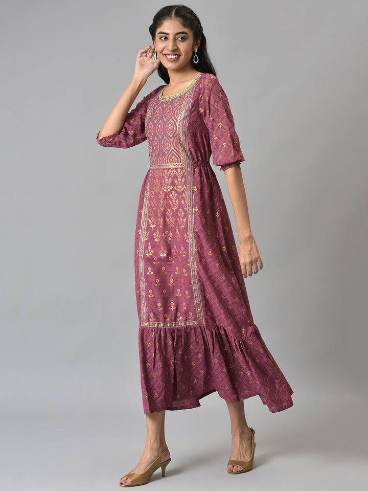 AURELIA Ethnic Motifs Print A-Line Maxi Dress