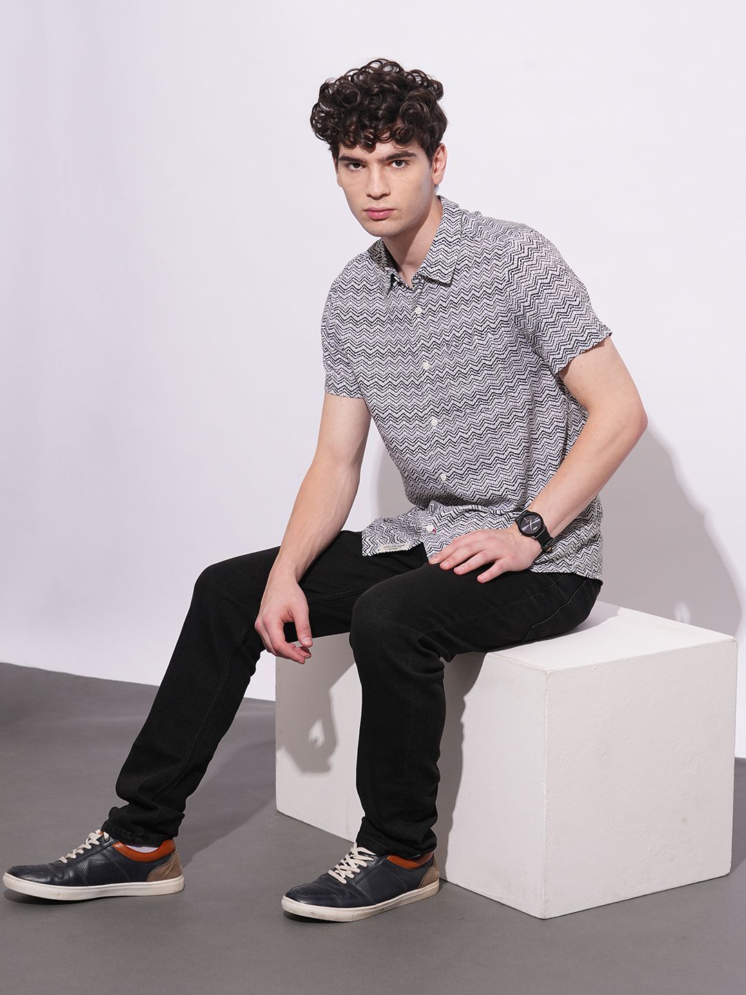 Being Human Men Classic Opaque Printed Casual Shirt