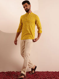 Anouk Men Floral Printed Kurta Pendek