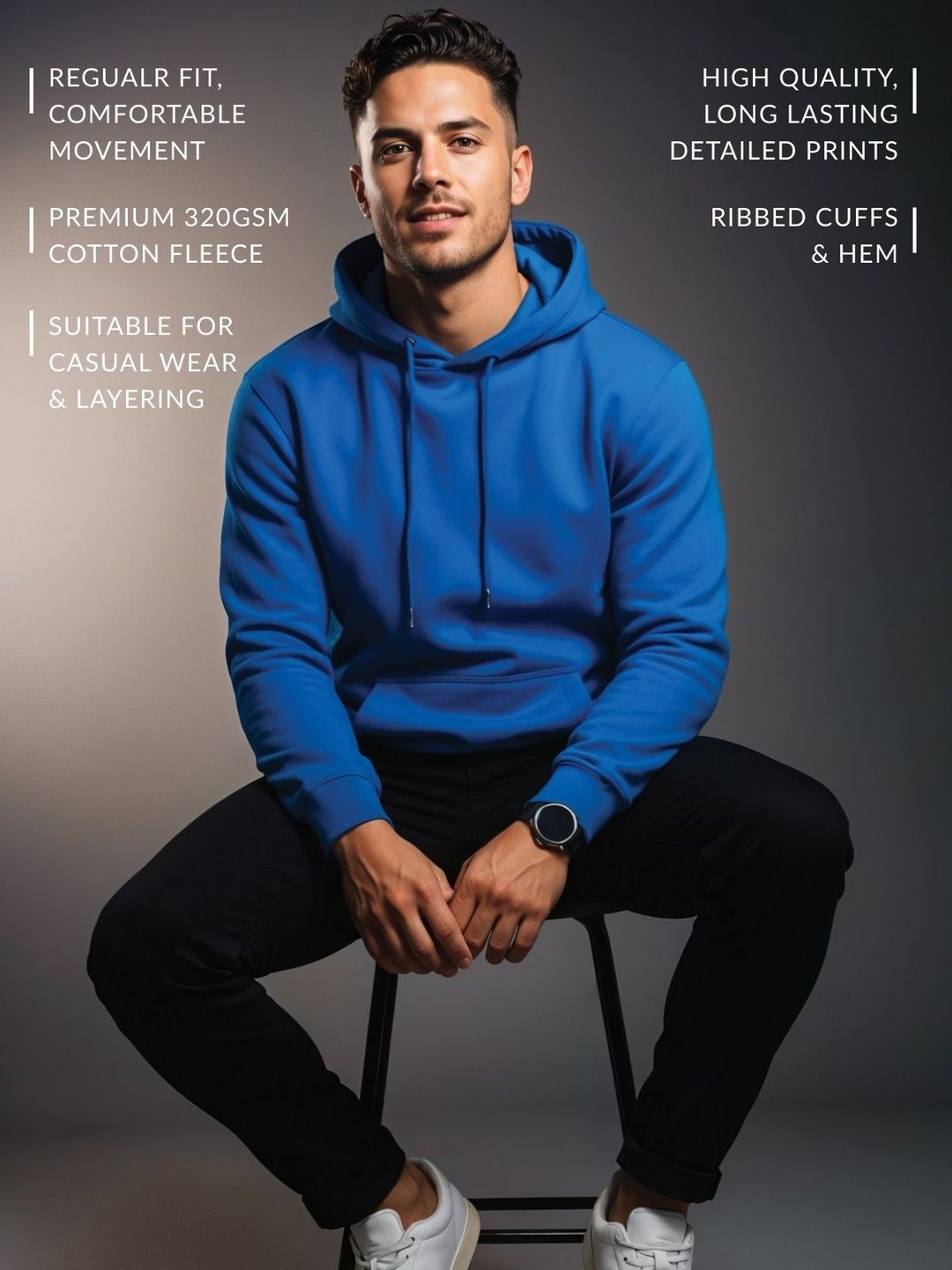 Pullover Berkait Bercetak ADRO