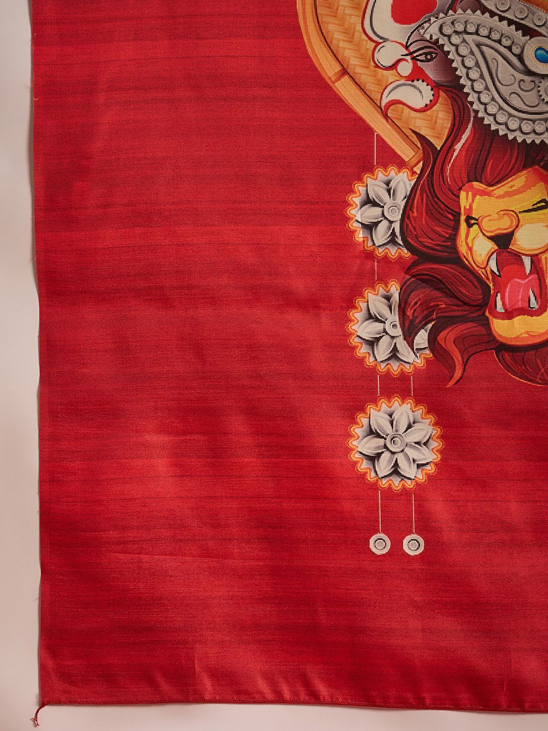 Saree mall Ethnic Motifs Printed Durga Puja Saree