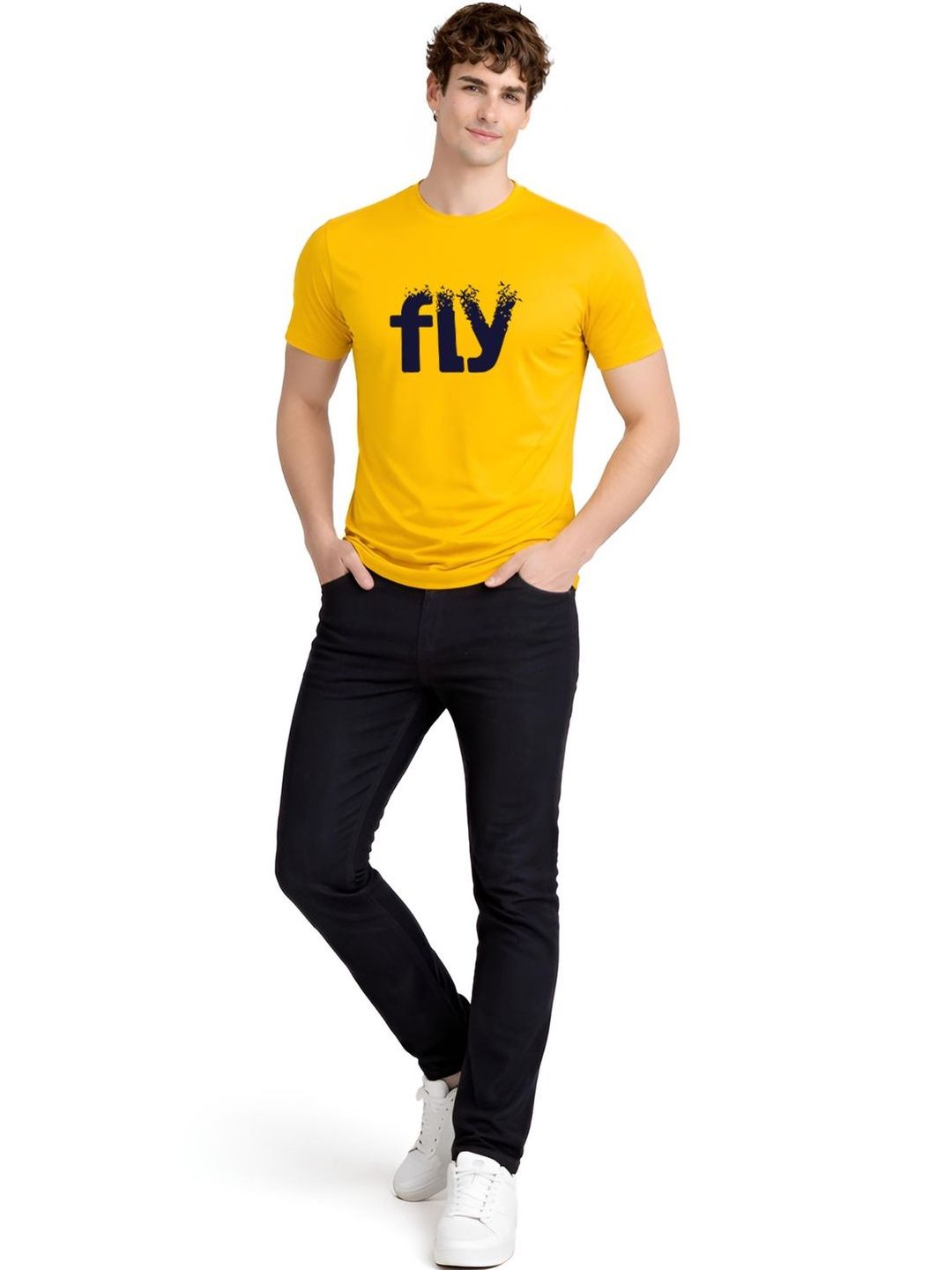ADRO Men Typography Printed T-shirt
