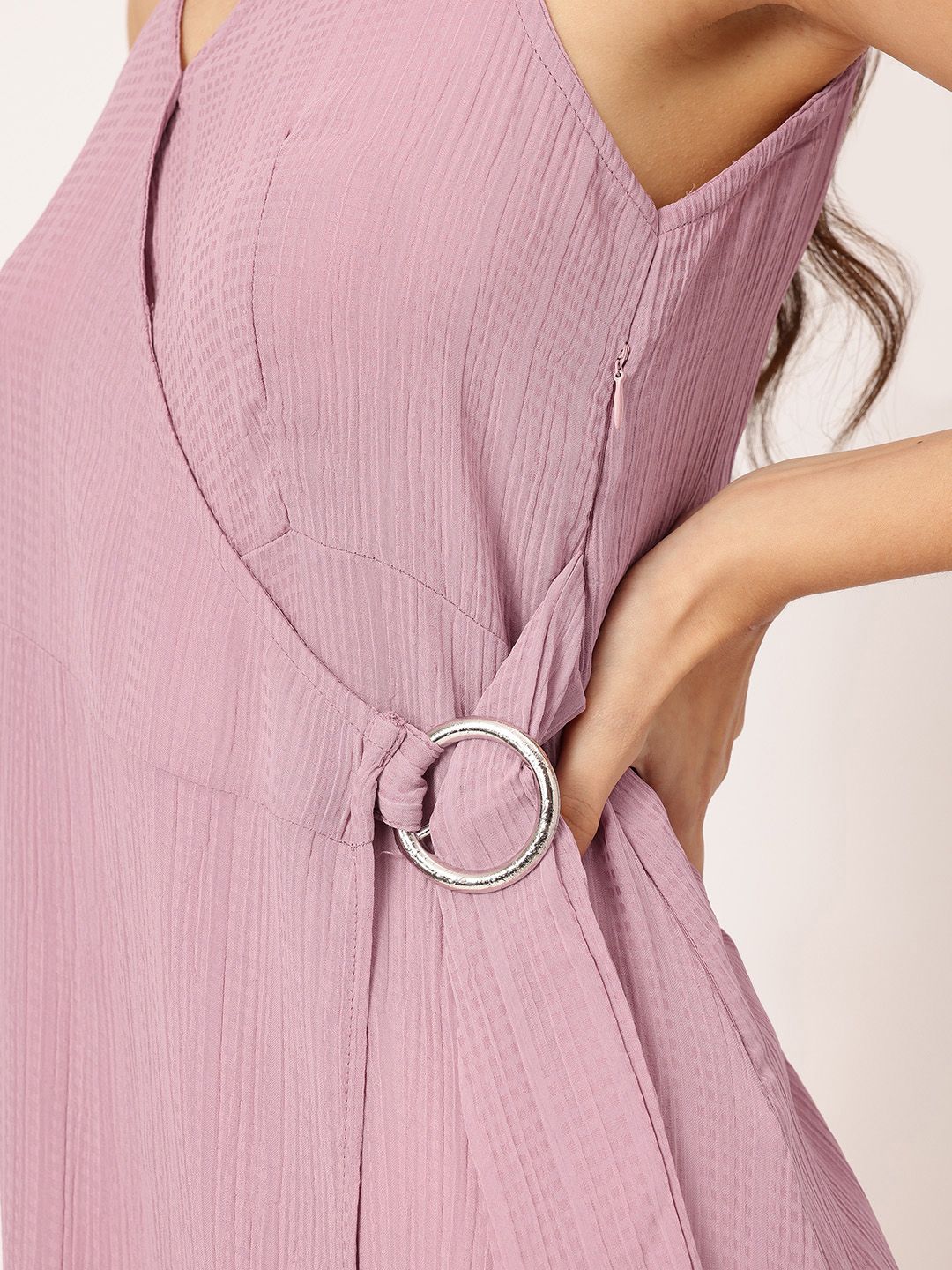 DressBerry Self-Designed A-line Dress with Belted Hoop