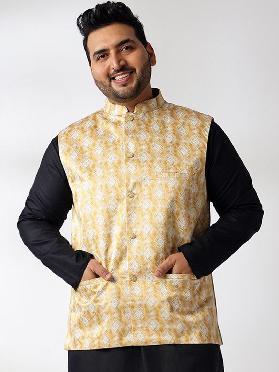 SOJANYA PLUS Men Printed Nehru Jacket