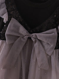 YK Girls Sequined Embellished Fit & Flare Dress