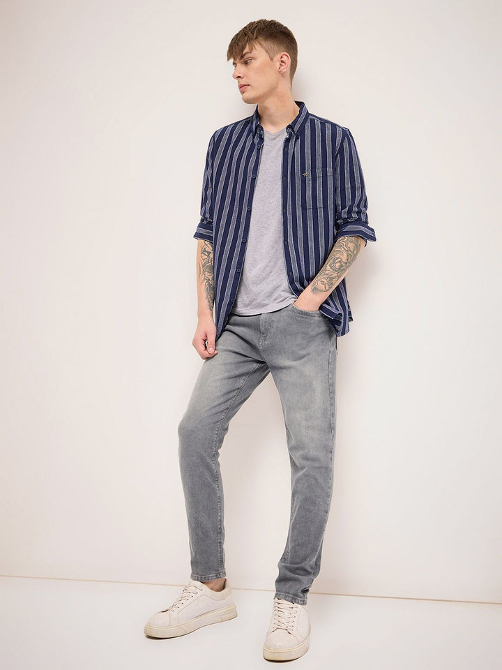 THE BEAR HOUSE Men Slim Fit Light Fade Jeans