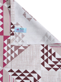 Myntra Elegant Homes Pink & White Geometric Cotton 400TC King Bedsheet Set 2.50 m x 2.25 m