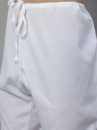 SOJANYA Geometric Embroidered Pure Cotton Kurta With Churidar
